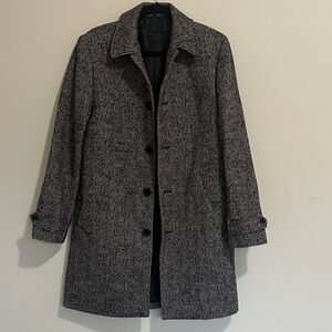 J. Crew Thompson Black & Gray Herringbone Coat - Classy Men’s Size 34
